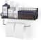 NEX™ 16" Black Wall Mounted Wire Basket Shelf & Paper Roll Holder